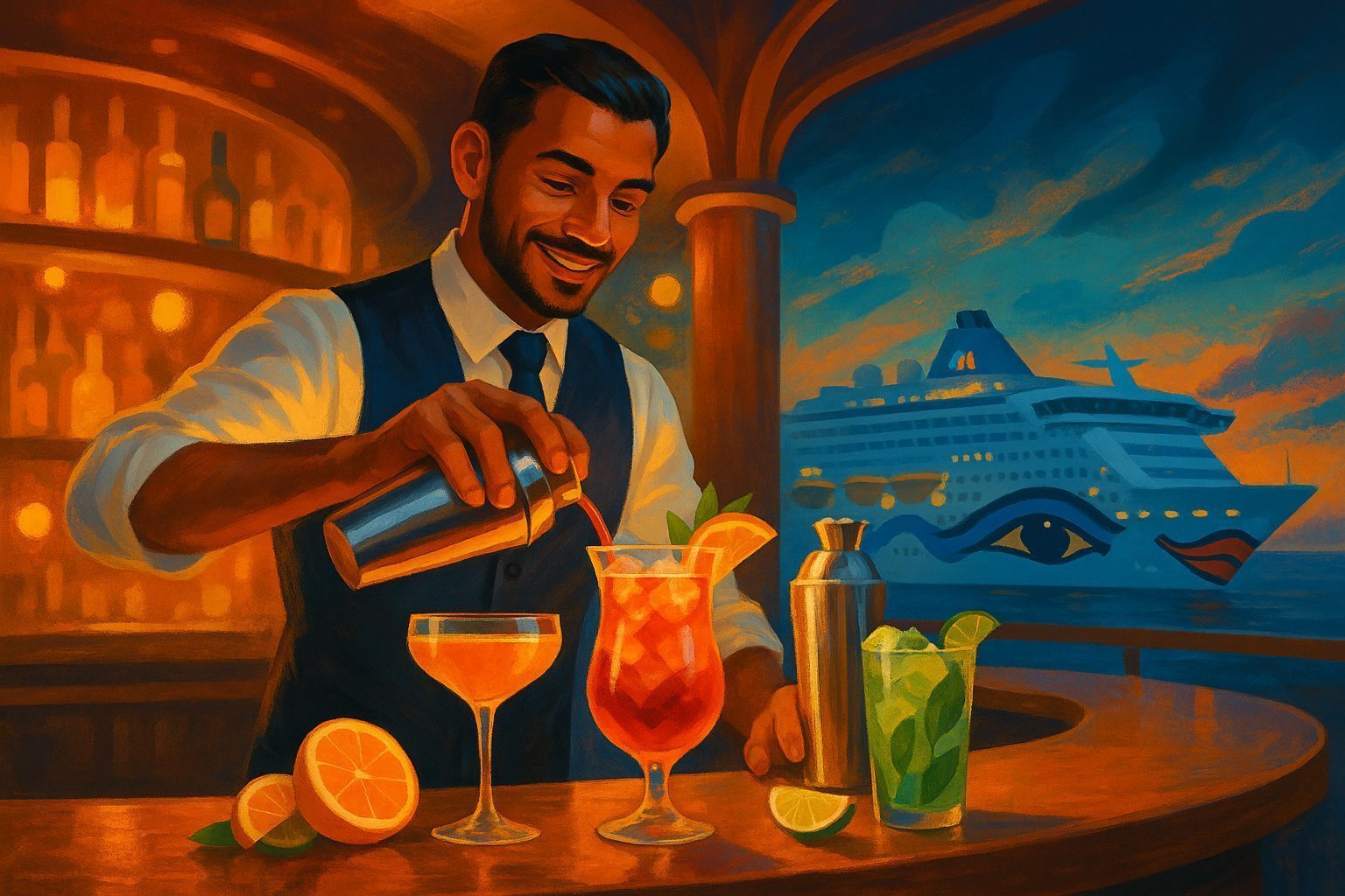 Cocktails und Getränke an der Bar – AIDA Barkarte PDF