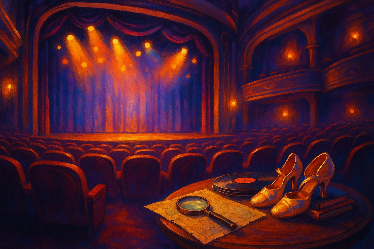 Stilisiertes Theater mit stimmungsvoller Bühnenbeleuchtung – AIDA Specials und Eventreisen