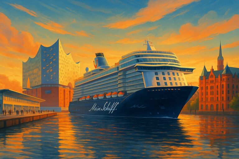 Kreuzfahrten ab Hamburg mit Mein Schiff am Elbhafen