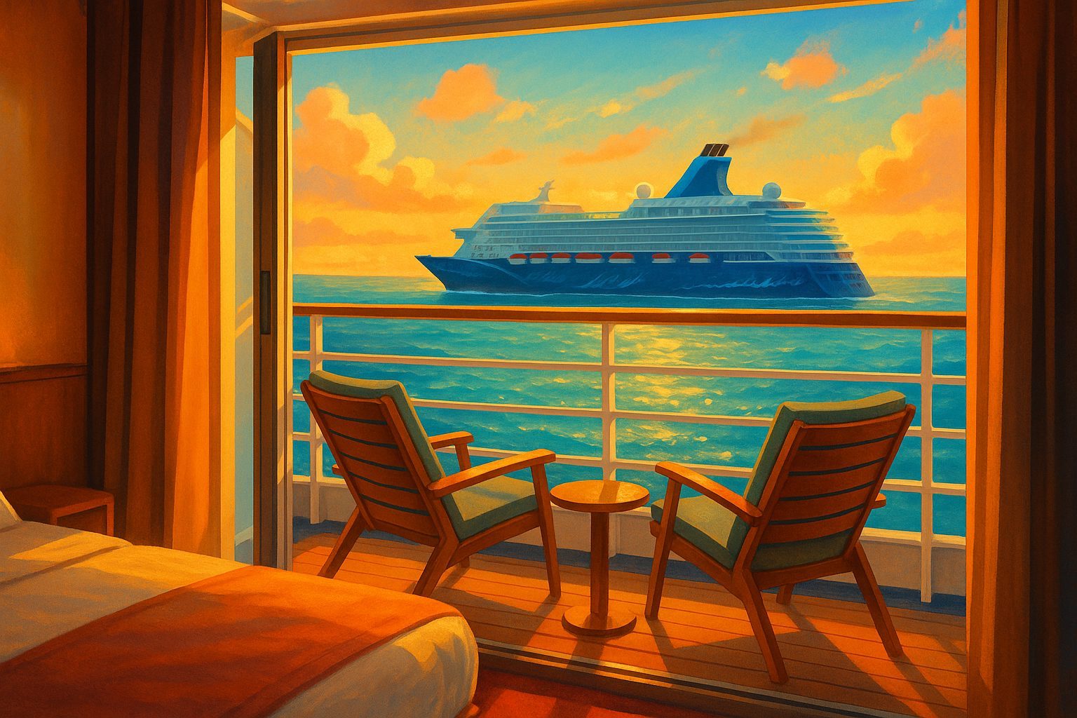 Balkonkabine mit Meerblick auf Mein Schiff
